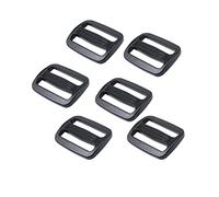 BAIWOAK Tri glide Slider 38mm de plástico fuerte Tri Glide Slides ajustable hebilla deslizante deslizadores de correa ajustadores para mochila correa de cinturón negro, Negro