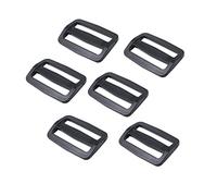 BAIWOAK Tri glide Slider 50mm de plástico fuerte Tri Glide Slides ajustable hebilla deslizante deslizadores correa ajustadores para mochila correa cinturón negro, Negro