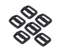 BAIWOAK Tri glide Slider de plástico fuerte Tri Glide Slides ajustable hebilla deslizante correa deslizadores ajustadores para mochila correa cinturón negro, Negro