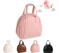 BAIWOZ Multi-Layered Shell-Shaped Cosmetic Bag, Shell Shaped Cosmetic Bag, Makeup Bag with Compartments (Pink)