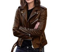 BAIXIAOCHI Chaqueta De Cuero Chaqueta De Mujer Manga Larga Ropa De OtoñO E Invierno Chaqueta De Cuero Corta Y Delgada