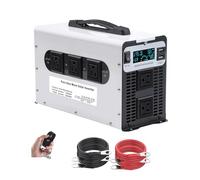 BAIYITONGDA Inversor de Onda sinusoidal Pura de 3000W, convertidor de CC 12 V-72 V a CA 120 V-240 V, inversor de Coche de Alta eficiencia con 5 Salidas de CA y Control Remoto,12V to 220V 50Hz