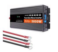 BAIYITONGDA Inversor de Onda Sinusoidal Pura de 5000W, Convertidor de CC 12V-72V a CA 120V-240V, de Alta Eficiencia con 2 Salidas de CA para Hogar, Autocaravana, Camión,72V to 110V
