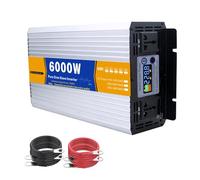 BAIYITONGDA Inversor de Onda sinusoidal Pura de 6000 W, convertidor de 12V 24V 48V 60V 72V CC a 120V 240V CA, para Camiones, Casas rodantes y Sistemas solares aislados,DC 24v,AC 220V 60Hz