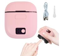 BAIYOULI Cortauñas Electrico 2 en 1 Con luz LED y Cargador USB Corta Uñas Adulto,Manicura,Silencioso Seguridad Recorte automático eléctrico Tijeras Uñas Bebe,Rosa
