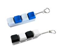 BAIYSFFG 2 juguetes para ansiedad con teclado, llavero de teclado de 4 botones, juguetes para aliviar el estrés, llavero multifuncional, llavero divertido con teclado de dedo, juguetes antiestrés sin