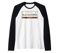 Baja California Mexicali License Plate Mexicans Souvenir Camiseta Manga Raglan