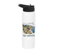 Baja California México Acuarela Vintage Stainless Steel Insulated Water Bottle