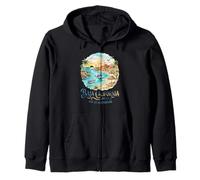 Baja California México Acuarela Vintage Sudadera con Capucha