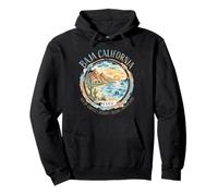 Baja California México Acuarela Vintage Sudadera con Capucha