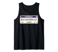 Baja California Mexico License Plate Travel Vacation Beach Camiseta sin Mangas