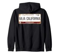 Baja California Mexico License Plate Travel Vacation Beach Sudadera con Capucha