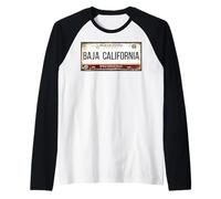 Baja California, Mexico License Plates México Camiseta Manga Raglan