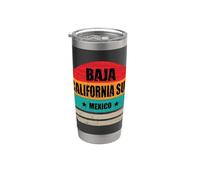 Baja California Sur México Retro Vintage Baja California Sur Vaso térmico de acero inoxidable de doble pared