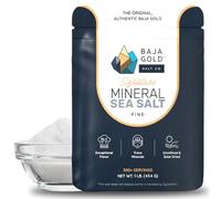 Baja Gold Sal Marina Mineral - Molido fino - Sin refinar, rica en minerales y baja en sodio - 100% natural, sin aditivos - Perfecta para sazonar, cocinar y hornear - 454 g