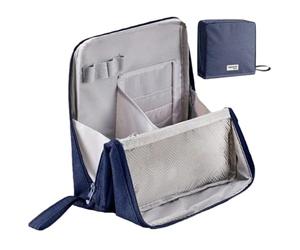 Baja Maleta De La Tarificación Bajo | Bolsa De Cosmética Portátil De Gran Capacidad Impermeable | para Herramientas De Belleza para Protección Solar Lápiz Labial Ballicación para Spray, Azul marino