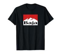 Baja Off-Road Desert Adventure Retro Mountain Logo Parodia Camiseta