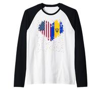 Bajan American Costume Outfit Ideas para mujeres Bajan Roots Camiseta Manga Raglan