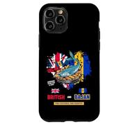 Bajan Bandera Británica Idea Para Mujer Bajan Flying Fish & Chips Carcasa para iPhone 11 Pro