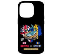Bajan Bandera Británica Idea Para Mujer Bajan Flying Fish & Chips Carcasa para iPhone 14 Pro