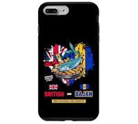 Bajan Bandera Británica Idea Para Mujer Bajan Flying Fish & Chips Carcasa para iPhone 7 Plus/8 Plus
