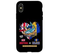 Bajan Bandera Británica Idea Para Mujer Bajan Flying Fish & Chips Carcasa para iPhone X/XS