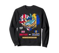 Bajan Bandera Británica Idea Para Mujer Bajan Flying Fish & Chips Sudadera
