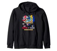Bajan Bandera Británica Idea Para Mujer Bajan Flying Fish & Chips Sudadera con Capucha