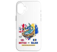 Bajan Bandera Británica Idea Para Niños Bajan Flying Fish & Chips Carcasa para iPhone 16 Plus