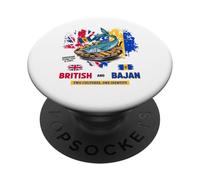 Bajan Bandera Británica Idea Para Niños Bajan Flying Fish & Chips PopSockets PopGrip Adhesivo