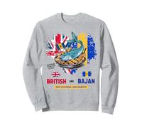 Bajan Bandera Británica Idea Para Niños Bajan Flying Fish & Chips Sudadera