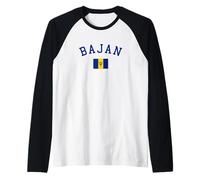 Bajan Barbados Flag Caribbean Carnival Camiseta Manga Raglan