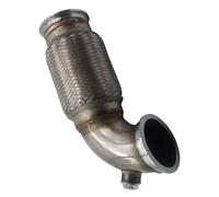 Bajante De Banda En V A Banda En V De 2,5" De Perfil Bajo De 90 Grados Con Fuelle Flexible Conector O2 Tubos Escape Automóviles