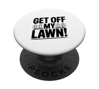 ¡Bájate de mi césped! Humor gruñón de Anciano Divertido PopSockets PopGrip Adhesivo