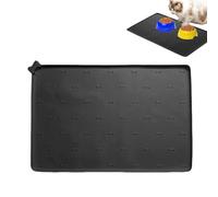 Bajbumgn Alfombrilla para Perros - Alfombra De Comida para Cachorros De Silicona | 60 X 40 Cm Alfombrilla Antideslizante Plegable Antiderrames | Impermeable Y Resistante para