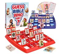 Bajbumgn Bible Who I Am Game, 24 Holy Bible Characters Interactive Learning Toys with Life Story & Verse Cards, Bibles Trivia Study Supplies, Christian Catholic Gift