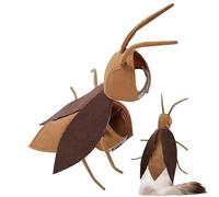 Bajbumgn Disfraz De Cucaracha para Gatos | Accesorios Divertidos para Disfraz De Gato,Accesorio de Ropa Transpirable Realista para Disfraces Fiestas Mascotas Hogar Celebraciones