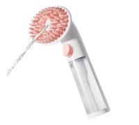 Bajbumgn Pincel de baño para perros, cepillo de champú para perros,Champú Cat Dog Laving Brush | Masaje y desprendimiento de peine de silicona, herramienta de limpieza calmante de mango largo para