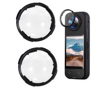 Bajbumgn Protector de Lente para Insta360 X4, Cubierta Protectora giratoria para Insta360 X4, Vidrio Templado Impermeable a Prueba de Polvo, Accesorios para cámaras Deportivas