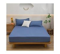 Bajeras Cama 150x190 Sábana Ajustable for Cama, sábanas elásticas Individuales, Dobles, Completas, Queen, King, Individual, Doble, tamaño Extragrande(Dark Blue,220cmX200cm)