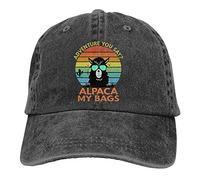 BAJIE Gorras de béisbol Adventure You Say Alpaca My Bags Divertida Gorra de béisbol para Amantes de la Llama Sombrero de Vaquero Gorra con Visera Cowboy Bebop Hats M