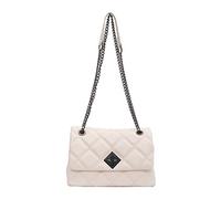 BAJIE Mini bolso de las mujeres Bolso de hombro de moda Señora Bolsa de viaje de cuero PU acolchado Bolso de señora Bolso de señora Bolso de diseñador Sac A Main Femme, Ivory