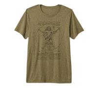 Bajista Bajista Vitruvio Hombre Leonardo Da Vinci Música Camiseta Premium
