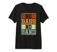 Bajista Instrumento Musical No Bass No Band Bajo Eléctrico Camiseta Premium