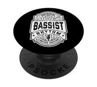 Bajista Vintage Whiskey Label Funny Bass Guitar Player PopSockets PopGrip Adhesivo