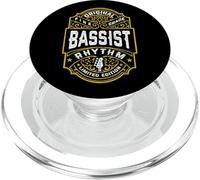 Bajista Vintage Whiskey Label Funny Bass Guitar Player PopSockets PopGrip para MagSafe