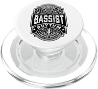 Bajista Vintage Whiskey Label Funny Bass Guitar Player PopSockets PopGrip para MagSafe
