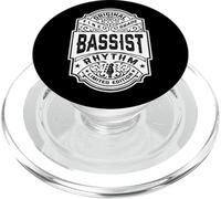 Bajista Vintage Whiskey Label Funny Bass Guitar Player PopSockets PopGrip para MagSafe