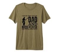Bajista Y Papá Orgulloso Hombres Divertidos Bajo Guitarra Camiseta Premium