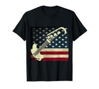 Bajo Bajo Bandera de Estados Unidos Bajista Camiseta